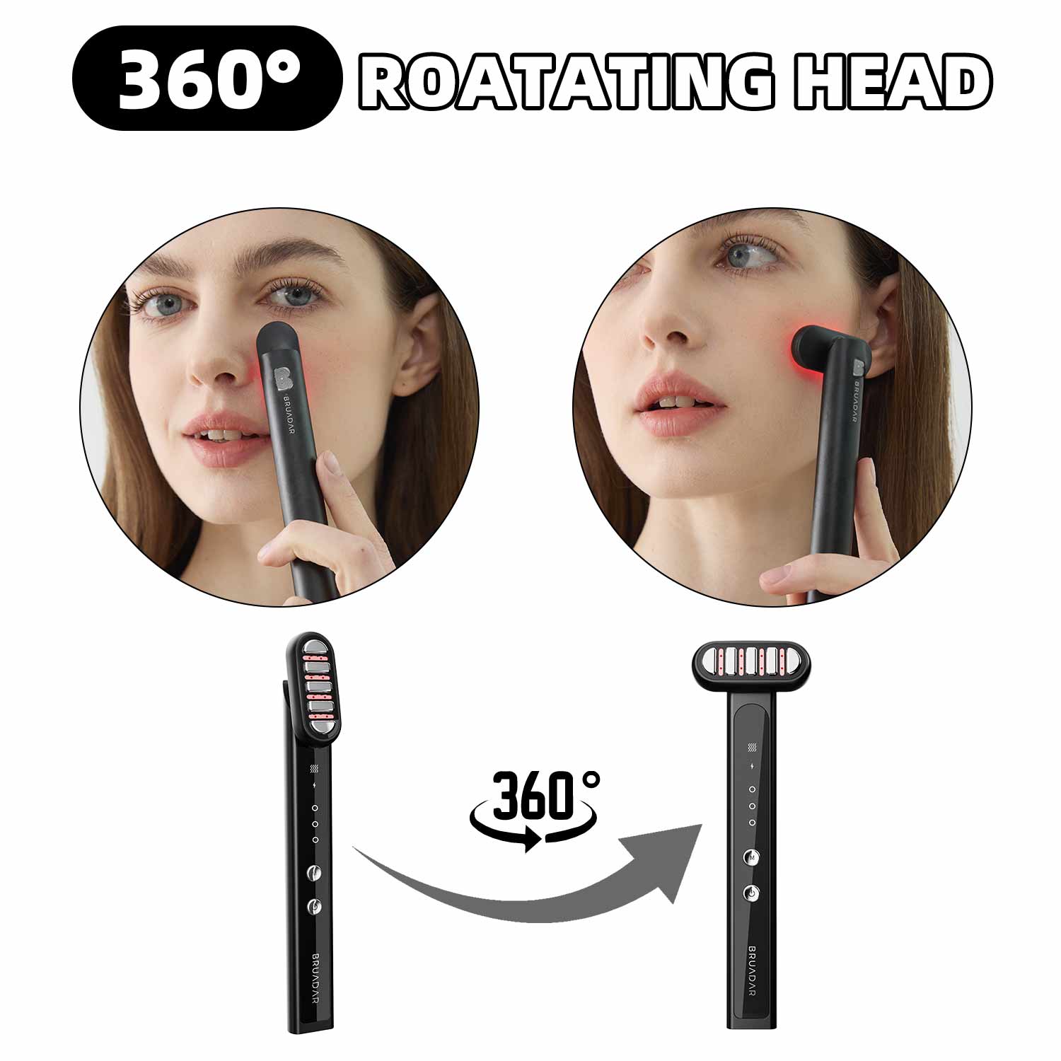 rotatable skincare facial wand